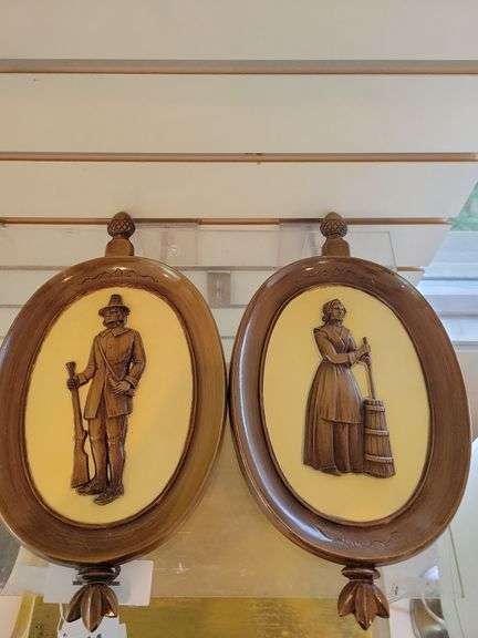 Vintage Syroco Pilgrim Wall Hangings image