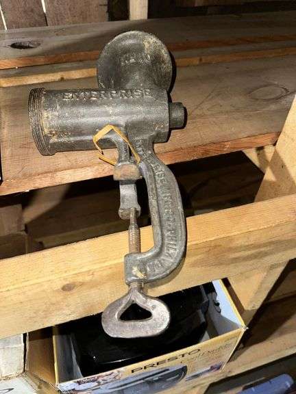 2 antique meat grinders