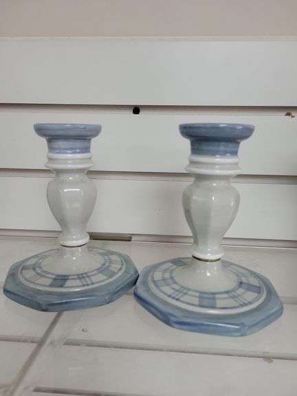 Louisville Stoneware Pottery Candlestick Holders image