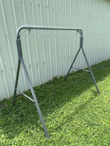 Wooden swing with stand
