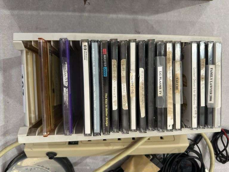 Large Primarily Jazz CD collection, pc printer, keyboard, power strip, Misc