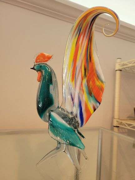Handblown Glass Rooster image