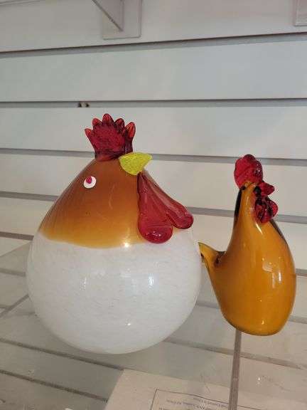 Vintage Art Glass Blown Hen, Gorgeous Designs Glass Blown Hen (China) image