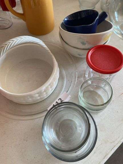 Romertopf W. Germany clay cooking pot, utensils, pitchers, ceramic basket, miscellaneous