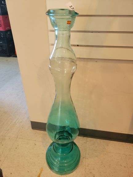 Vintage Glass 40" Tall Vase (Spain) image