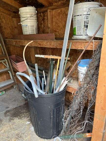 Contents of shed excluding ladders & grill