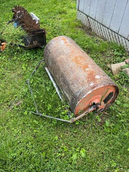 Approx 34” steel lawn roller