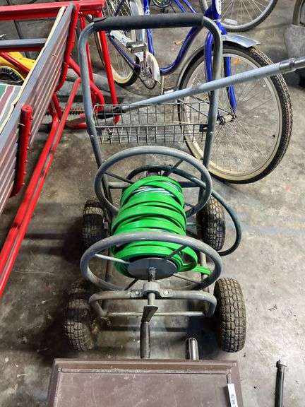 2 hose reels w/ hose