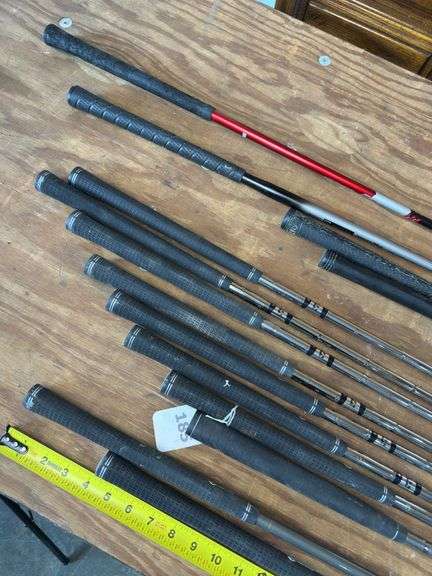 Callaway golf set, balls, and misc clubs drivers