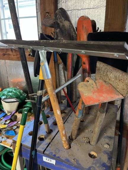 Yard tools w/ wood holder
