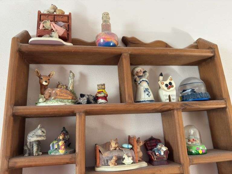 Wall shelf with figurines 22" x 30"