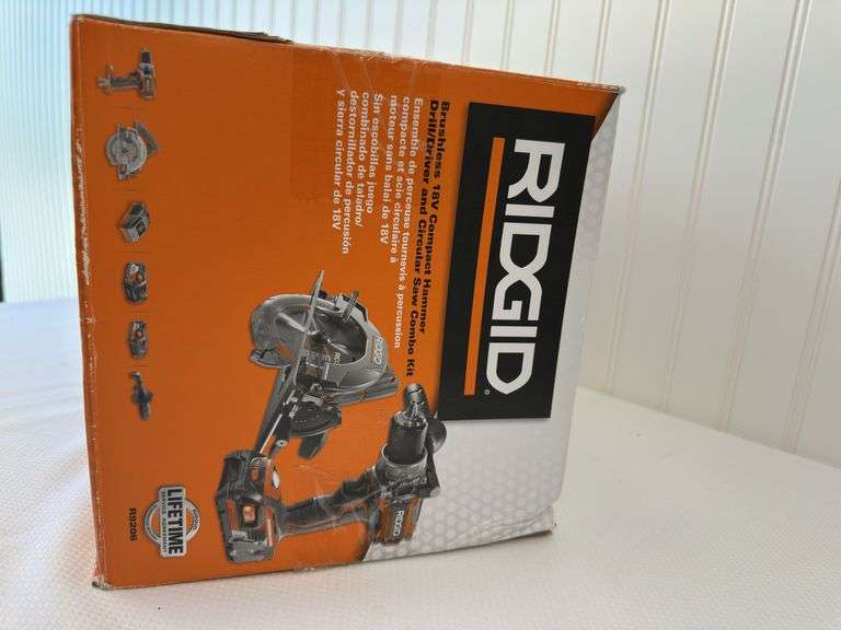 RIDGID Brushless 18v Compact Hammer Drill/driver and circular saw combo kit - New
