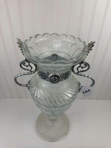 18” Glass Art Vase - Signed