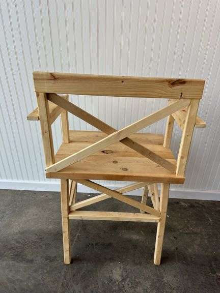 Pine studio/directors chair handmade