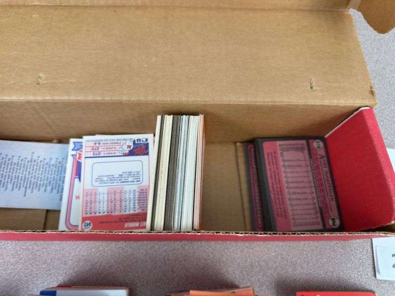 Box of Collector Cards mainly baseball