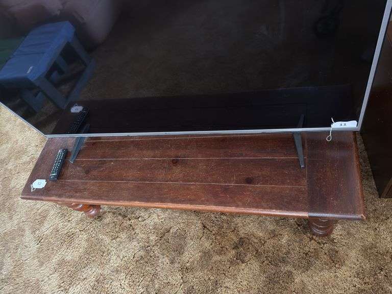 Solid wood coffee table 56" x 15" x 23"