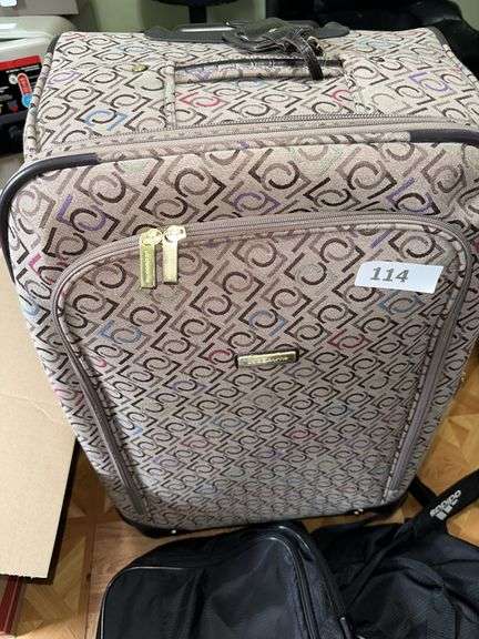 Liz Claiborne suitcase with rollers, large Adidas tote bag