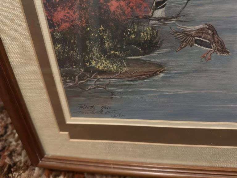 Signed and numbered framed picture