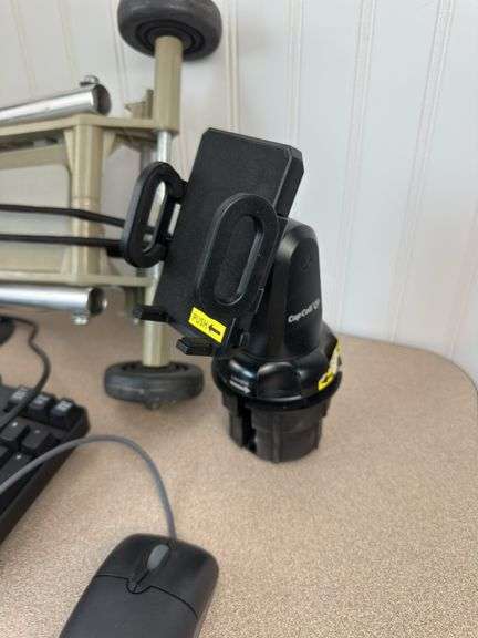 Keyboard, mouse, cupholder phone stand, folding caddy, new master lock