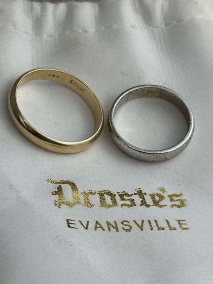 2 14k gold rings, misc costume jewelry