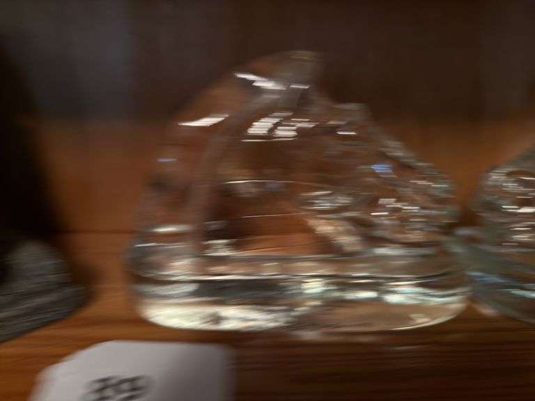 Pair of glass & pair of composite bookend