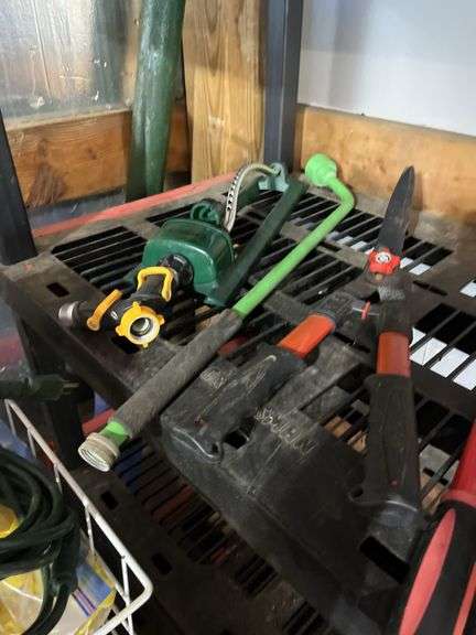 Loppers, hedge trimmer, sprinklers
