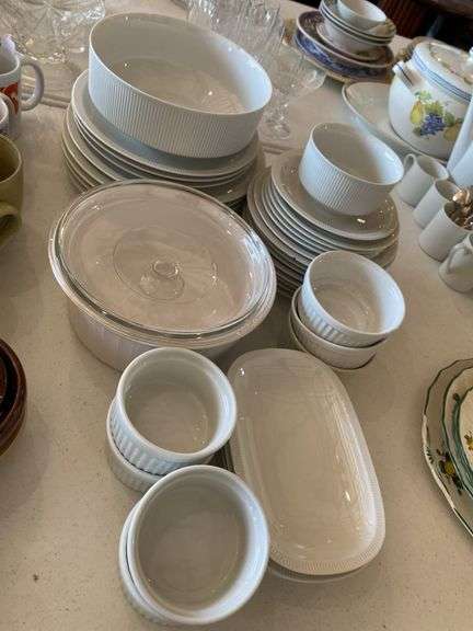 White dishes, Corning, Arzberg, Prisma