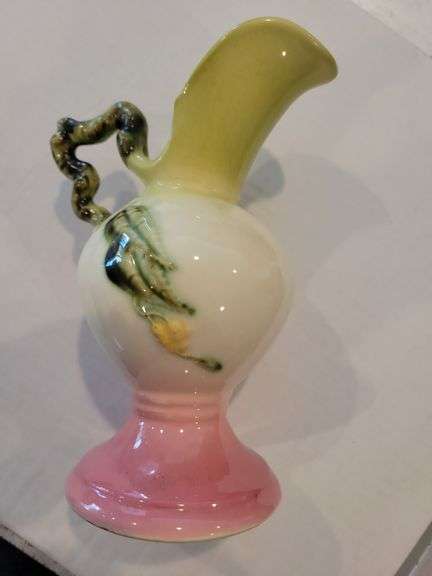 Vintage Hull Pottery Woodland Ewer Pitcher ( mended piece shown) image