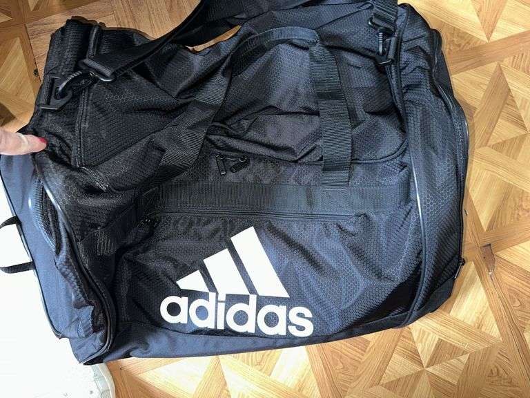 Liz Claiborne suitcase with rollers, large Adidas tote bag