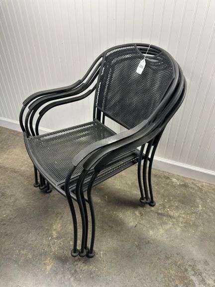 4 metal patio chairs