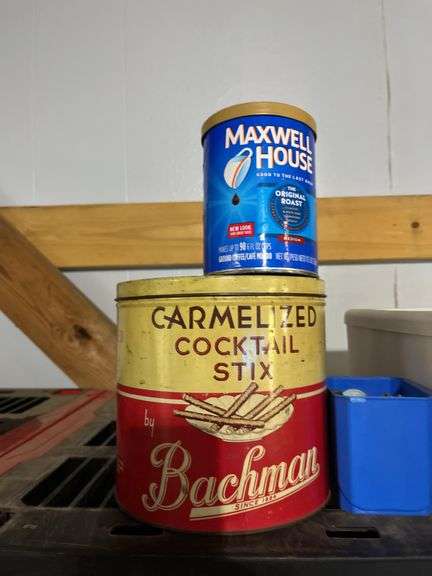 Vintage Bachman tin, misc hardware