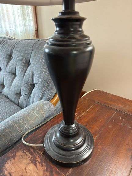 Pair of metal table lamps 27"
