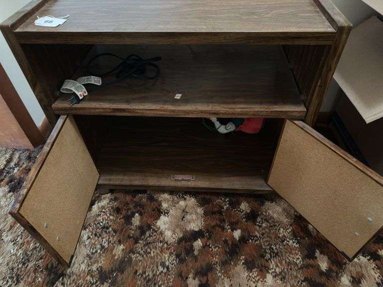 Media cabinet on rollers