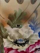 Nippon pitcher (damaged) 12", 2 figurines made in Japan 9"