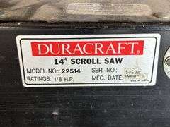 Duracraft 14” scroll saw