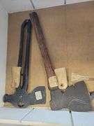 Antique Metal Farm Fence Tool, Hatchet, Wrenches, Paint Can Opener