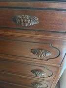 Antique walnut 5 drawer chest w/ fruit pulls
