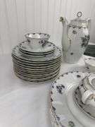 K&A Krautheim Selb Bavaria China, 23 pieces, Antique per sellers, Green Marble Cheese Board