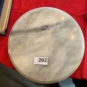 Marble lazy Susan, bread basket, wood oval board
