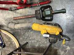 Dewalt electric blower, B & D electric hedge trimmer