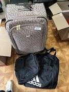 Liz Claiborne suitcase with rollers, large Adidas tote bag