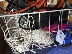 Emerson CD player, ext cords, insulators, string