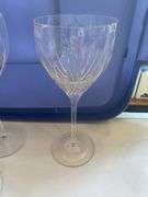 13 pieces of stemmed crystal, 2 sizes, signed