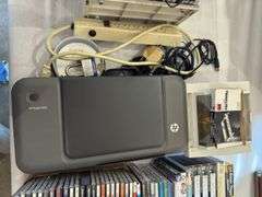 Large Primarily Jazz CD collection, pc printer, keyboard, power strip, Misc