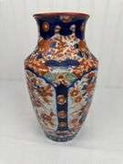Antique Asian inspired 11” vase and wall plate