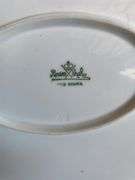 Ceramic ware, tureen, platter, plates and bowls, plate dated 10-16-1938