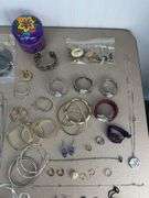 2 14k gold rings, misc costume jewelry