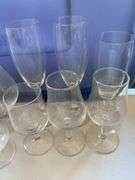 Miscellaneous glass stemware, cordials and samplers