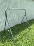 Wooden swing with stand