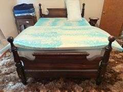 Queen size bed with mattress & box springs